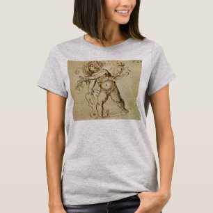 Cupid with a Violin by Domenico Campagnola T-Shirt