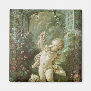 Cupid with Grapes Magnet