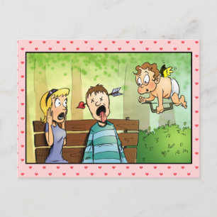 Cupid's Arrow Valentine Holiday Postcard