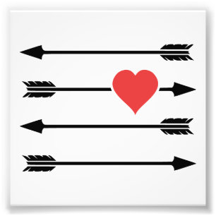 Cupid's Arrow Valentine's Day Heart Photo Print