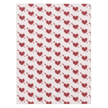 Cupid's Arrows in Hearts Tablecloth