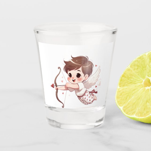 Cupid's Be Mine Shot Glass (Front)