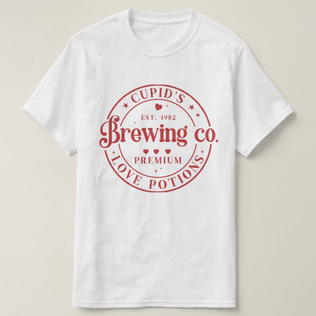 Cupid's Brewing Co. Valentine's Day T-Shirt (Design Front)