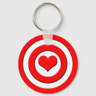 Cupid's Bullseye Key Ring