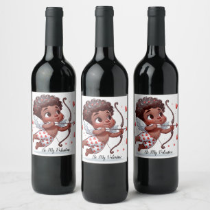 Cupid's Charm Be My Valentine Wine Label