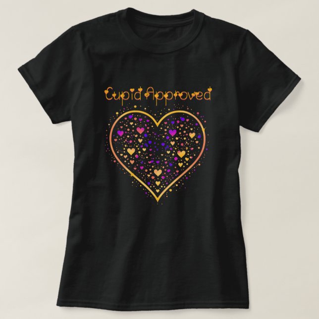 Cupid's Confetti Heart T-Shirt (Design Front)