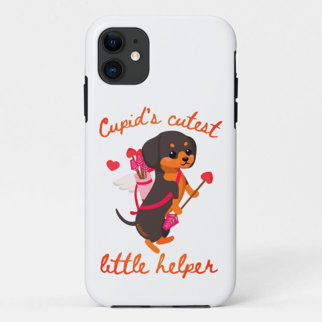 CUPID'S CUTEST LITTLE HELPER cute valentines day   Case-Mate iPhone Case (Back)
