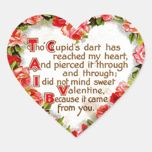 Cupids Dart Heart Sticker