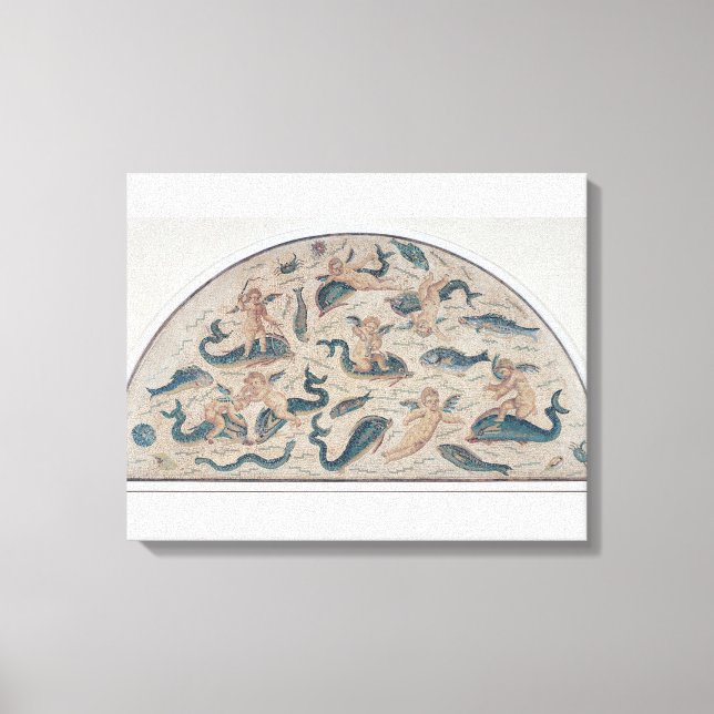 Cupids, Dolphins and Sealife from Utique Canvas Print (Front)