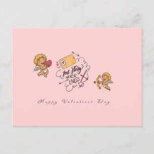 Cupid's Embrace Love Letter Greeting Card
