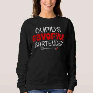 Cupid's Favorite Bartender Teacher Valentines Day Sweatshirt