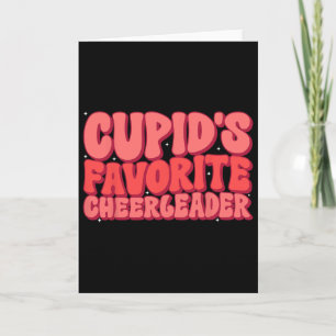 Cupids Favorite Cheerleader Valentine Day Love Che Card