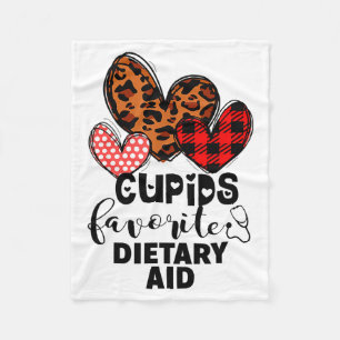 Cupids Favorite Dietary Aid Nurse Gift Valentines Fleece Blanket