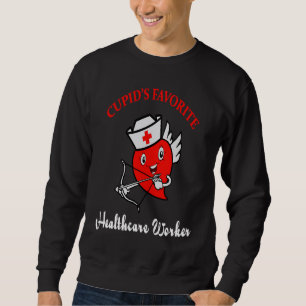 Cupid's Favorite Healthcare Worker Valentines Day Sweatshirt