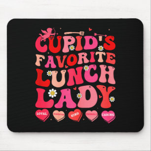 Cupids Favorite Lunch Lady Cafeteria Worker Valent Mouse Pad