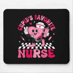 Cupids Favorite Nurse Bougie Valentine Candy Heart Mouse Pad