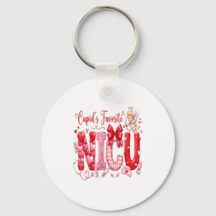 Cupids Favorite Nurse Nicu Valentines Day Shirt Nu Key Ring