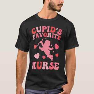 Cupid's Favorite Nurse Pink Heart Valentines Day N T-Shirt