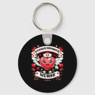 Cupid's Favorite Nurse Valentine Day Nursing Medic Key Ring