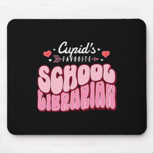 Cupid's Favorite School Librarian Valentine's Day Mouse Pad