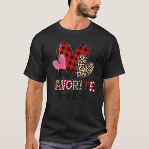 Cupid's Favorite Teacher Three Hearts Valentine's  T-Shirt