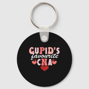 Cupid's Favourite Cna Valentine Certified Nursing  Key Ring