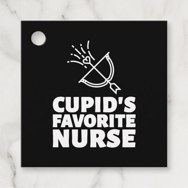 Cupid's Favourite Nurse    Favour Tags (Front)