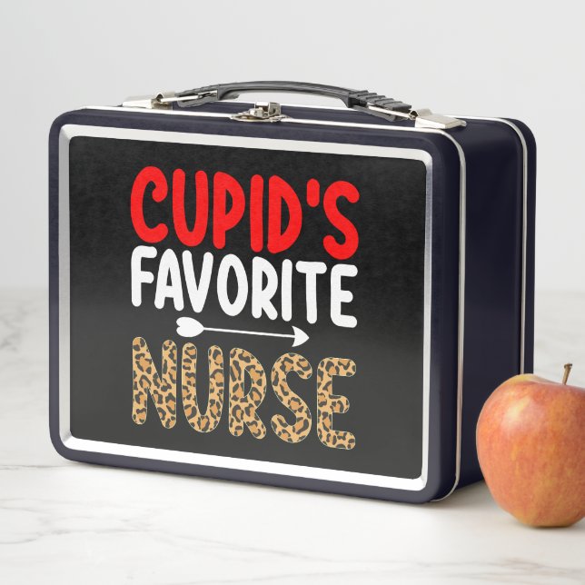 Cupid's Favourite Nurse Nursing Valentine's Day Metal Lunch Box (In Situ)