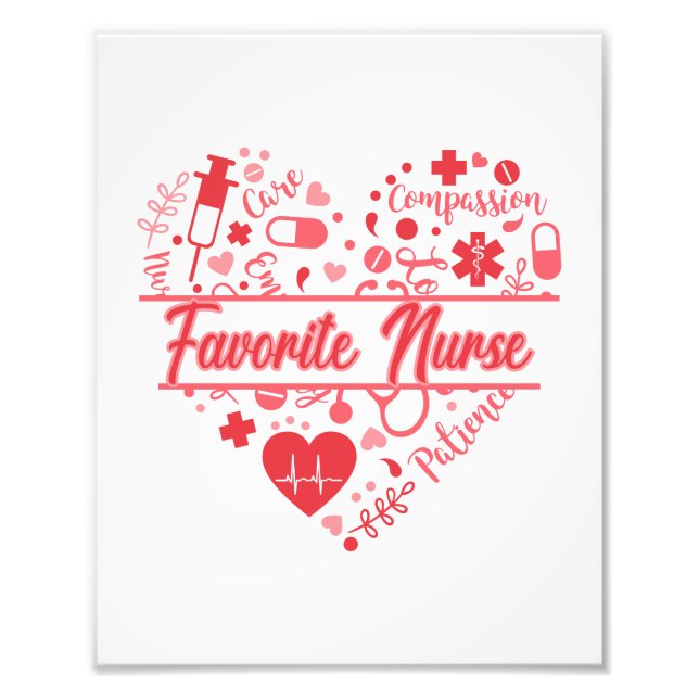  Cupids Favourite Nurse Photo Print (Front)