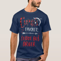 Cupid's Favourite School Bus Driver Red Plaid Vale