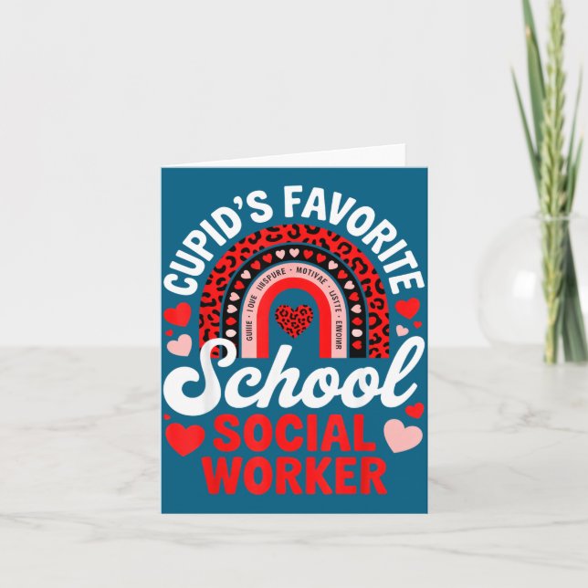 Cupid's favourite school social worker valentine's card (Front)
