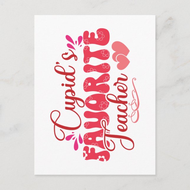 Cupid's Favourite Teacher  Postcard (Front)