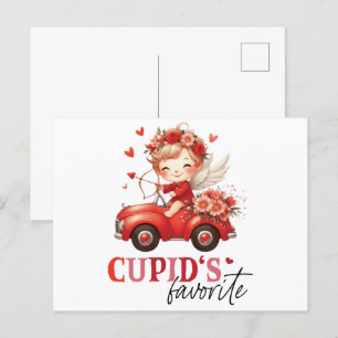 Cupid's Favourite Valentine Day Postcard