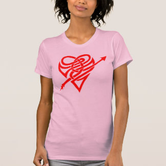 Cupid's heart in white and red T-Shirt