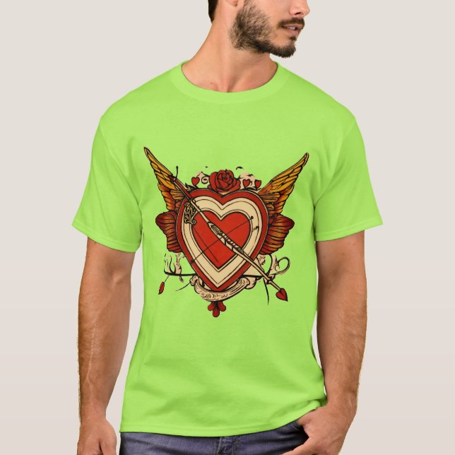 Cupid's Love Arrow T-Shirt Design (Front)