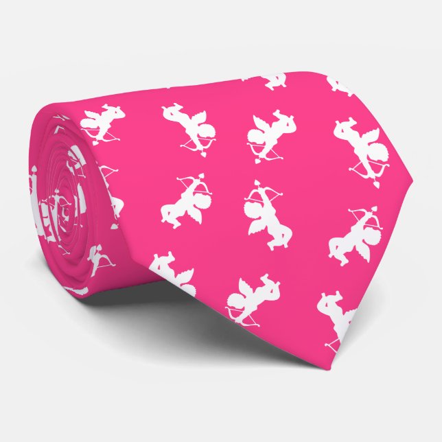 Cupids Pattern Tie (Rolled)