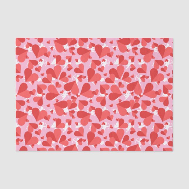 Cupids Red Confetti Tissue Paper (Front)