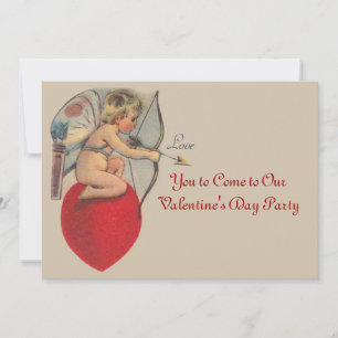 Cupid's Valentine Message Party Invitation