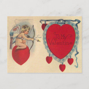 Cupids Valentine Message Vintage Postcard