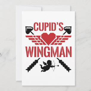 Cupid's Wingman Cute Valentine's Day Holiday Card