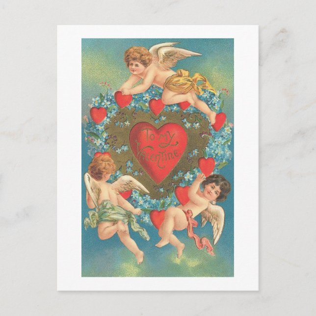Cupids with Hearts (2) Postcard (Front)