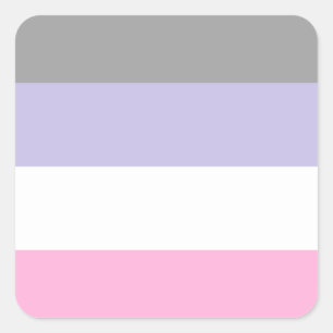 Cupioromantic Pride Flag Square Sticker