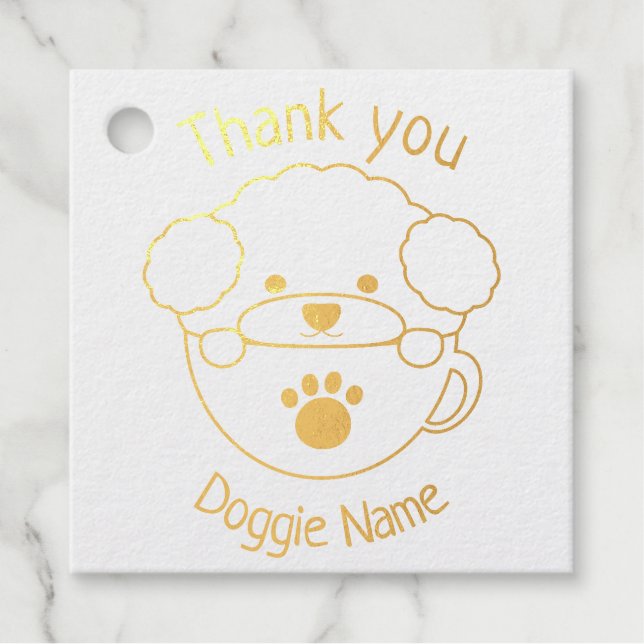 Cupoodle Wood Art Stamp Favour Tags (Front)