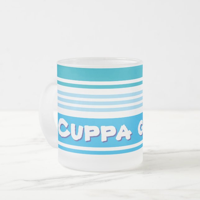 Cuppa Grace Frosted Glass Mug (Front Left)