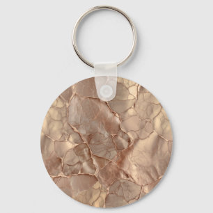 Cupper-Rose Cracked, Metallic Textures Key Ring