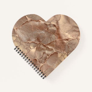 Cupper-Rose Cracked, Metallic Textures Notebook