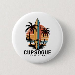Cupsogue Beach New York Surfing Surfer 6 Cm Round Badge