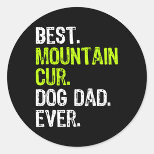 Cur Dog Dad Fathers Day Dog Lovers Classic Round Sticker