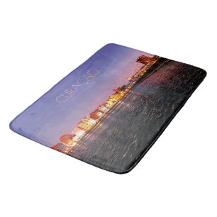 Curaçao at Night w/out text (customisable) Bath Mat