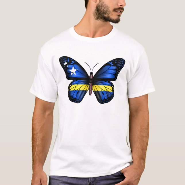 Curaçao Butterfly Flag T-Shirt (Front)
